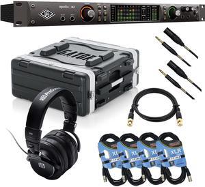 Universal Audio Apollo x6 Heritage Edition  16 x 22 Thunderbolt, Gator GR-4L Rack Case, (2) Mogami XLR to 1/4, Presonus HD9, (4) XLR Cables, (2) HD-SDI RG6 BNC Cable Bundle