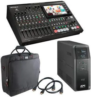 Roland VR-50HD MK II Multi-Format AV Mixer, APC BR1500MS2 Back-UPS, Gator G-MIXERBAG 1818, (2) HDMI Cables Bundle