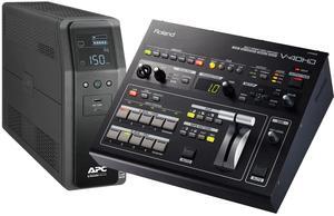 Roland V-40HD Multi-Format Video Switcher, APC BR1500MS2 Back-UPS Bundle