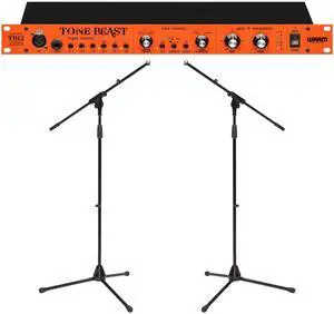 Warm Audio TB12 Tone Beast Microphone Preamplifier, (2) Mic Stand Bundle