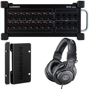 Allen & Heath AB168, AT ATHM30X Headphones, AB168-RK10 Mount Bundle