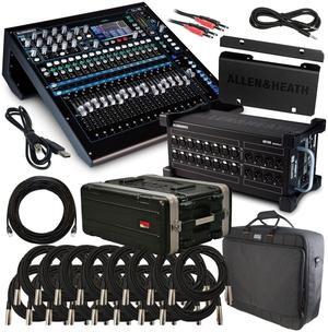 ALLEN & HEATH QU-16C DIGITAL MIXER STAGE RIG