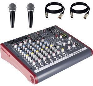 Allen & Heath ZED-10FX Multi-Purpose Miniature Mixer +(2) Dynamic Vocal Microphone + XLR 15FT Cables