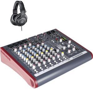 Allen & Heath ZED-10FX Multi-Purpose Miniature Mixer + Audio-Technica ATH-M30x Monitor Headphones (Black)