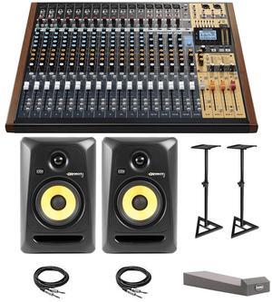 Tascam Model 24  Digital Mixer, Recorder, and USB Audio Interface + Tascam TH-07 High-Definition Monitor Headphones (Black) and Audio-Technica AT2020 Cardioid Condenser Microphone