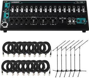 Allen & Heath Qu-SB Portable 18-In/14-Out Digital Mixer and Cables and Microphones Stands PackageS