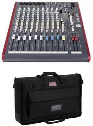 Allen & Heath ZED-12FX  12-Channel Recording Mixer with USB Connection and Effects + Gator Cases Small Padded Nylon Carry Tote Bag for LCD Screens