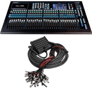 Allen & Heath Qu-32C 38-In/28-Out Digital Mixer + Accenta ACC-83215 32-In/8-Out Stage Box, 150/45 Meters
