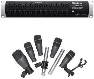 PreSonus StudioLive 24R  26-Input, 32-Channel Series III Stage Box and Rack Mixe + Samson DK707 7-Piece Drum Microphone Kit