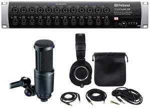 PRESONUS Studiolive 32R Digital Rack Mixer+Mic+Audio Technica Headphones+Mic