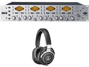 Universal Audio 4-710D  Tone Blending Twin-Finity Microphone Preamp and DI. With Audio-Technica ATH-M70x Pro Monitor Headphones