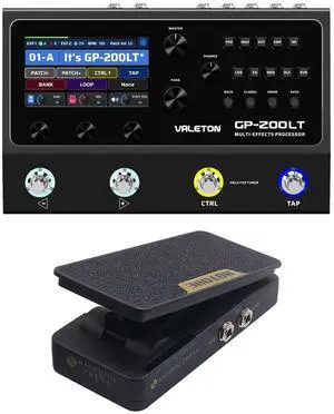 Valeton GP-200LT Amp Modeling Multi-Effects Processor, Hotone Volume Expression 2 Bundle