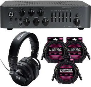 Darkglass Microtubes X 900  900W Bass AmpHead, Black, Presonus HD9, (3) ErnieBall XLR 25FT Bundle