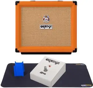 Orange Rocker 15 1×10 15W Tube Amp (Orange), Orange FS-1, MusicNomad Premium Mat Bundle