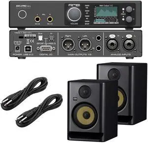 RME ADI-2 Pro FS R AD/DA Converter (Black Edition), (2) KRK ROKIT 5 G5 Monitor, (2) 1/4 Cable Bundle