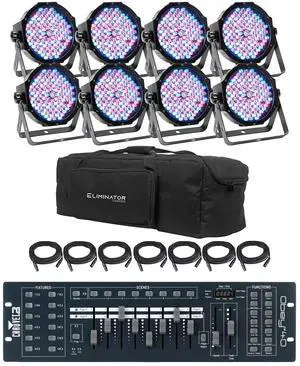 Eliminator Mega Flat PAK8 EP Lighting Pack, Chauvet DJ Obey 40 Bundle