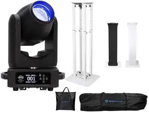 American DJ VIZI Beam RX2 Moving Head Fixture, Rockville Totem Stand Bundle