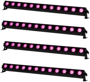 (4) American DJ UBL12H RGBAL+UV Linear Wash Light Bundle