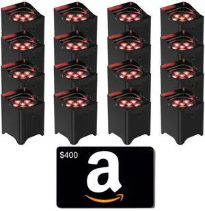(16) Chauvet DJ Freedom Par T6 Battery-Powered, $400 Amazon Gift Card Bundle