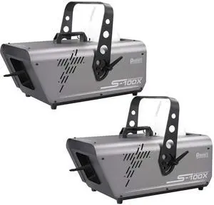 (2) Antari S-100X High Powered Snow Machine Bundle