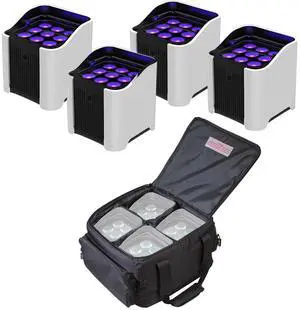 (4) Chauvet DJ Freedom Par H9 IP, IDJFR4 Bag, (4) Chauvet DJ 9 Sleeve Bundle