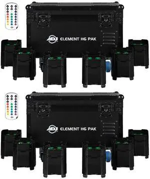 (2) American DJ Element H6 Pak with Charging Case (6-Pack) Bundle