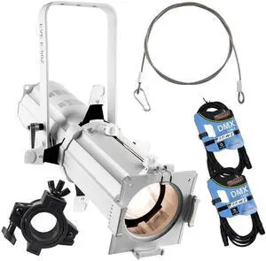 CHAUVET DJ EVE E-50Z 50W LED Ellipsoidal (White), O-Clamp, (2) DMX Cables, Safety Cable Bundle