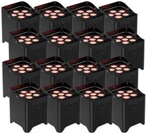 (16) Chauvet DJ Freedom Par T6 Battery-Powered Bundle