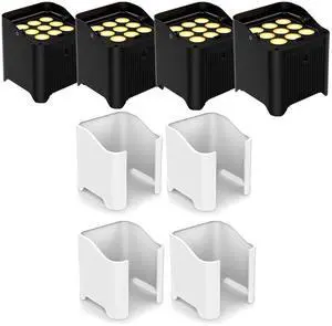 (4) Chauvet DJ Freedom Par Q9, PAR9 White Sleeve Set of 4 Bundle