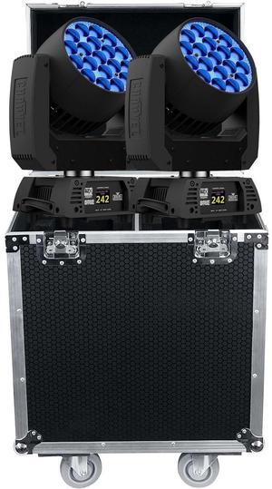 (2) Chauvet Pro Rogue R2X Wash Moving Head, Dual Moving Head Case Bundle