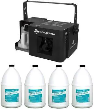 American DJ Entour Snow Machine, (4) ADJ Snow Gallons Bundle
