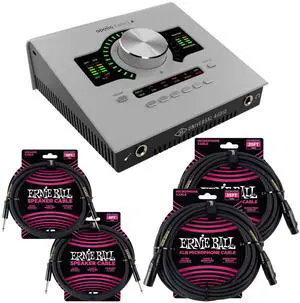 Universal Audio Apollo Twin X DUO Gen 2 Essentials+  (2) ErnieBall XLR 25Ft  (2) ErnieBall 1/4 Bundle