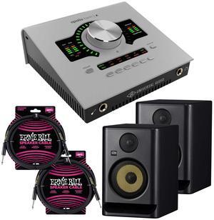 Universal Audio Apollo Twin X DUO Gen 2 Essentials+  (2) KRK Rokit 5 G5  (2) ErnieBall 1/4 Bundle