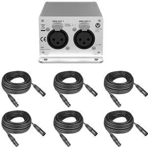 Chauvet DJ Xpress 1024 DMX Interface for ShowXpress software + (6) DMX Cables 50FT.