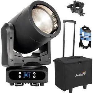 American DJ Par Z Move RGBW  Moving Head LED Wash Light + Arriba Cases ACR-16 Lighting Case Bunlde.