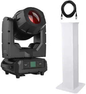 American DJ Hydro Beam X1  IP65 Moving Head Fixture + Rockville RTP32W Totem Moving Head Light Stands White and Cable.