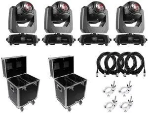 4x CHAUVET DJ Intimidator Beam 140SR + Flight Cases + Cabes and Clams.