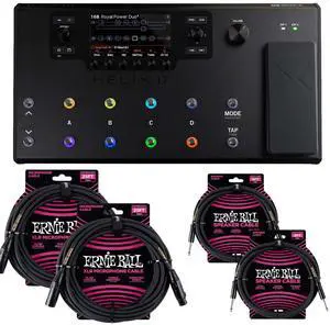 Line 6 Helix LT Guitar Multi-effects Processor, (2) ErnieBall XLR 25FT, (2) ErnieBall 1/4 Bundle