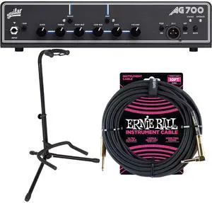 Aguilar AG700V2 700W Bass Amplifier Head, Gator GFW-GTR-1000, ErnieBall P06081 Bundle