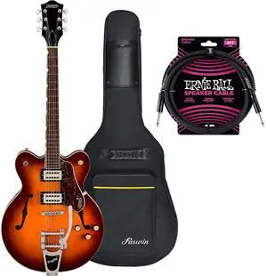 Gretsch G2622T Streamliner Center Block Electric Guitar, Abbey Ale, Gig Bag, ErnieBall 1/4 Cable Bundle