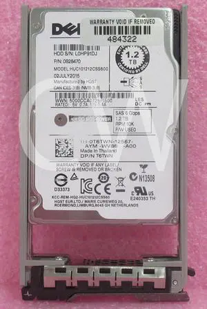 0T6TWN T6TWN HUC101212CSS600 Dell 1.2TB 10K 6G 64MB 2.5" SAS Hard Drive W/Caddy