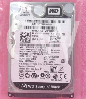 J165G 0J165G Dell WD1600BJKT 160GB 7200RPM 3Gbps 2.5" SATA HDD Hard Drive