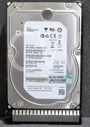 HPE 819078-001 820409-001 818365-B21 2TB 7200RPM 12Gbps 3.5" SAS HDD Hard Drive