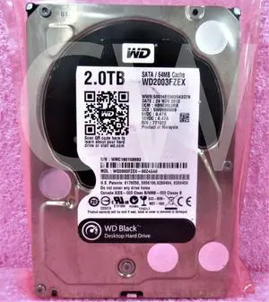 Western Digital BLACK WD2003FZEX 2TB 7.2K 6G 64MB 3.5in SATA DESKTOP Hard Drive