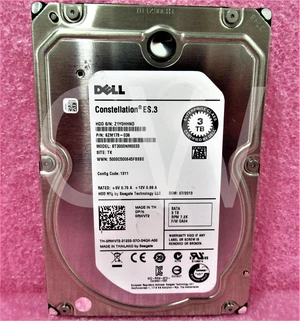 0RWV72 RWV72 ST3000NM0033 Dell 3TB 7.2K RPM 6Gb/s 3.5" SATA HDD Hard Drive 0RWV72 RWV72 ST3000NM0033 Dell 3TB 7.2K RPM 6Gb/s 3.5" SATA HDD Hard Drive