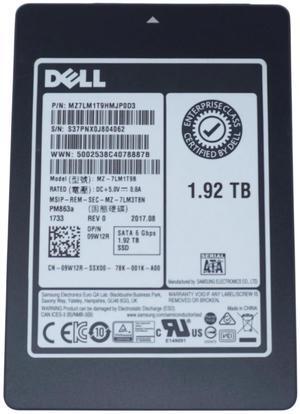 9W12R Dell 1.92TB SATA 2.5" 6G RI SSD Solid State Drive 09W12R