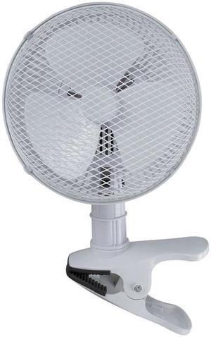 Optimus 7" 2-Speed Personal Adjustable Clip-on Fan, White F-0702S