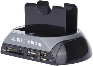KuWfi HD01 2.5" 3.5 SATA/IDE HDD Case 2-Dock Dual Bay Hard Drive Docking Station e-SATA Card Reader Hub USB Enclosure Hdd Enclosure