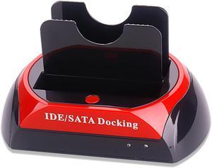 KuWfi HDD Enclosure 2.5" 3.5" IDE SATA OTB USB 2.0 Support Offline Work HDD Docking Station EU Black & Red Case