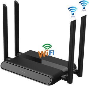 KuWFi Dual Band WiFi Router 2.4Ghz/5Ghz 11AC Smart WiFi Repeater with External Antennas 1200mbps Enterprise Wireless Network Access Point for Home